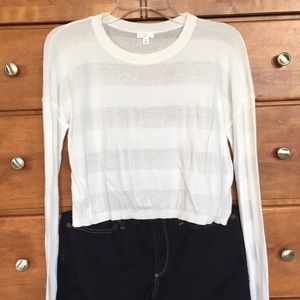 BP white crop sweater top.  Light weight.